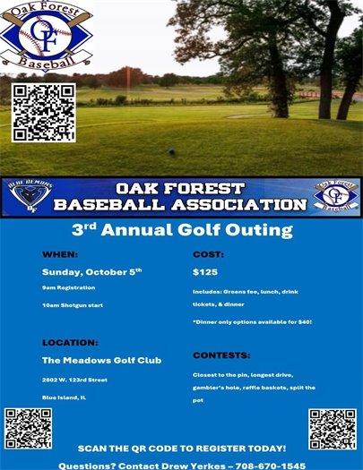 Oak Forest Baseball Association Golf Outing