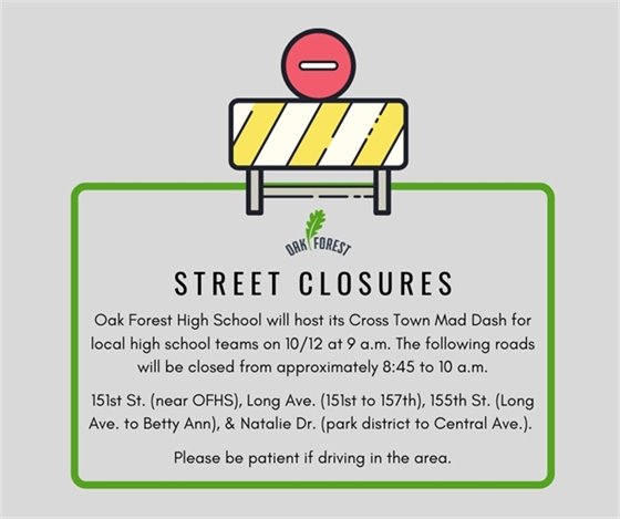 Street Closures for the Madden Dash