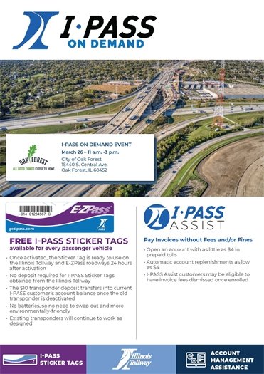 I-Pass On Demand at City Hall March 26