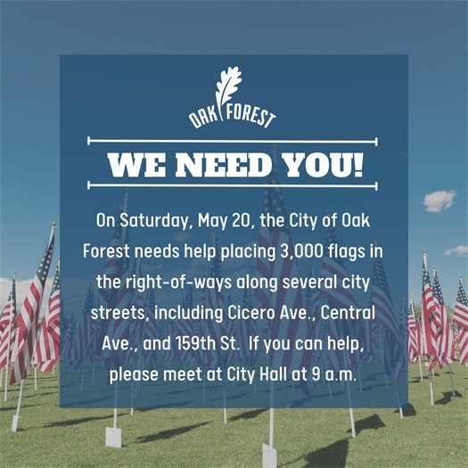 Volunteers needed to place flags on right of ways