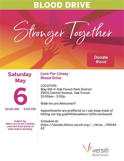 Love for Linsey Blood Drive