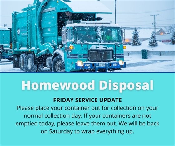 Homewood Disposal Update