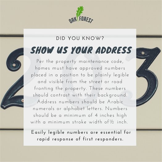 Make sure your home address is visible