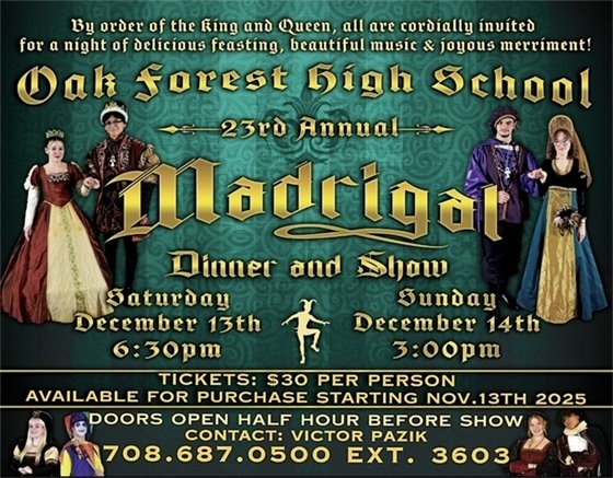 OFHS Madrigals Tickets on Sale Now