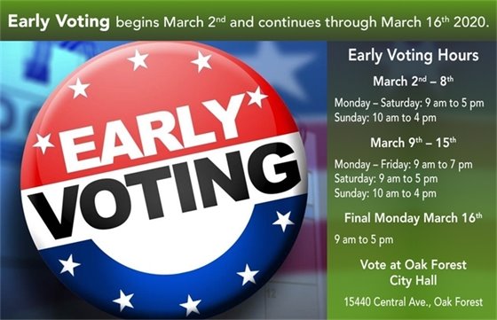 City Hall Early Voting Schedule