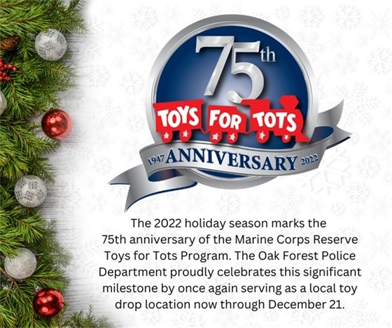 Drop your Toys for Tots donation at the police department