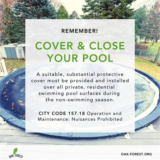 Cover and Close Your Pool