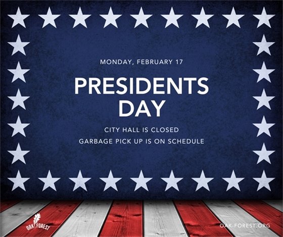 Presidents Day City Hall Is Closed