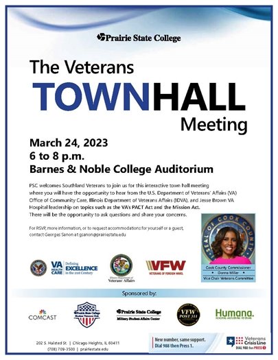 Veterans Town Hall Meeting on March 24