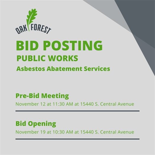 Bid Posting: Asbestos Abatement Services