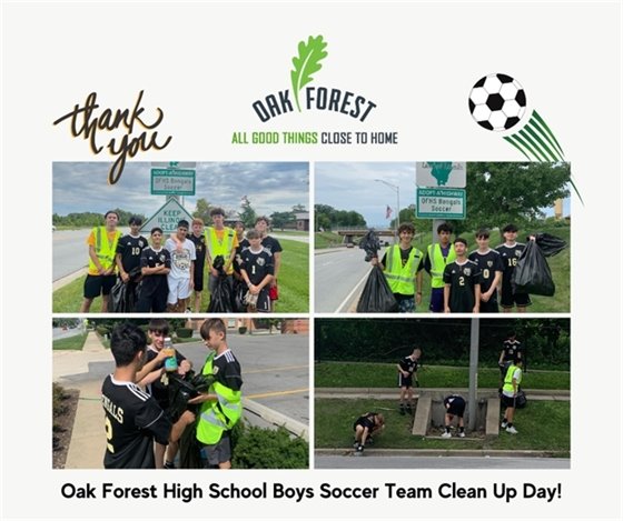 Boys soccer cleanup day