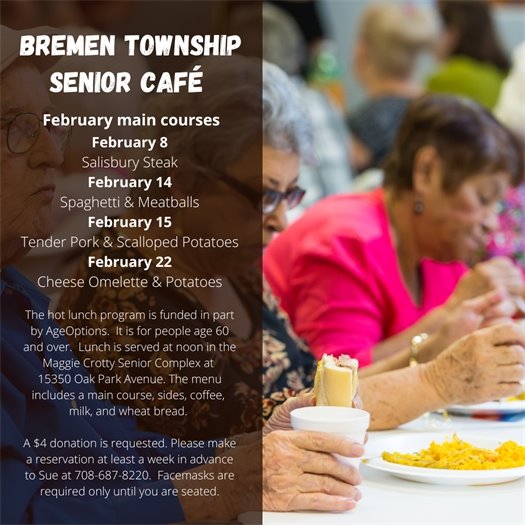 Bremen Township Senior Cafe February Meals