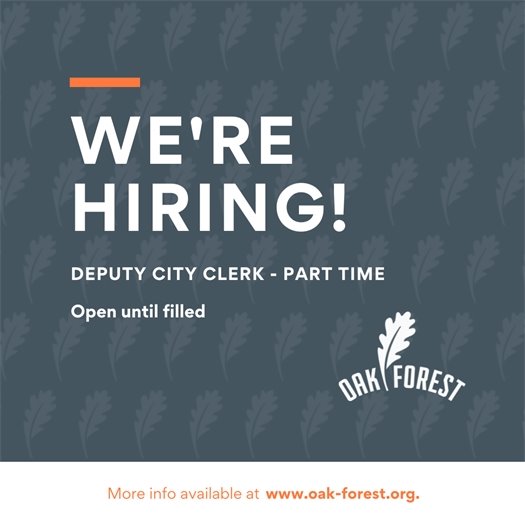 We're Hiring: Part-Time Deputy City Clerk