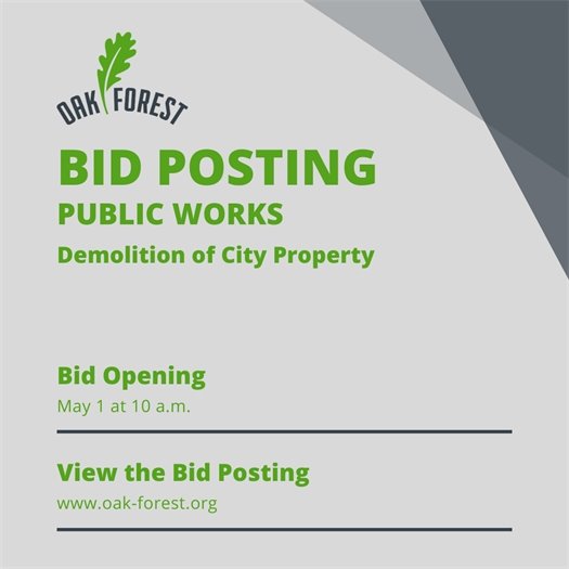 Bid Posting: Demo of City Property