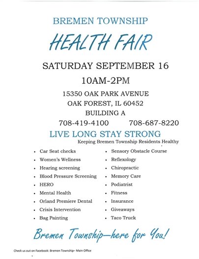Bremen Township Health Fair 