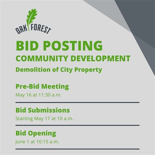 Demo of city property bid post 