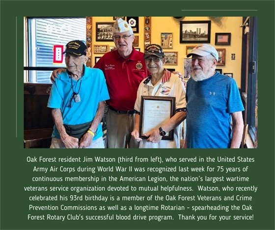 Watson receives award from American Legion
