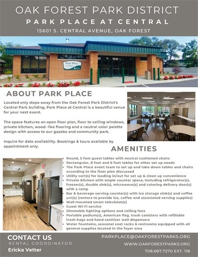 Rent Park Place for your next party