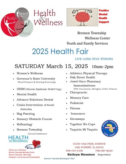 Bremen Township Health Fair is March 15