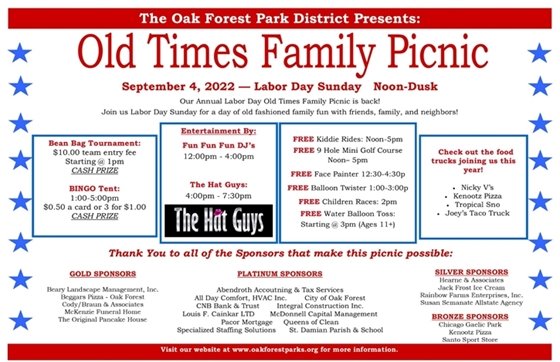 Old Times Picnic is September 4