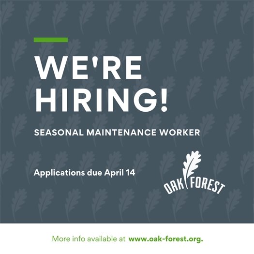 We're Hiring Seasonal Public Works position