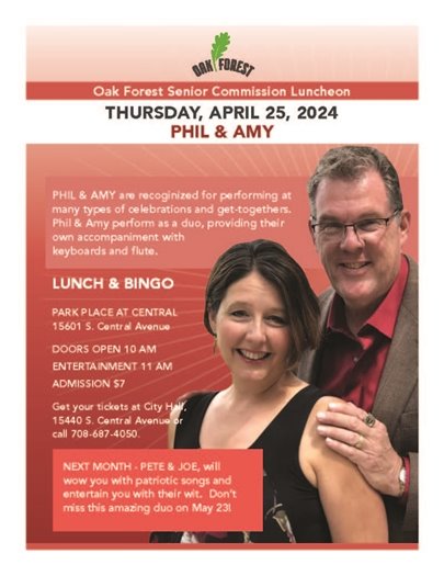 Senior Lunch: Phil & Amy