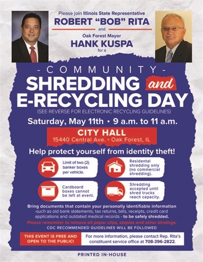Shred and e-waste event on May 11