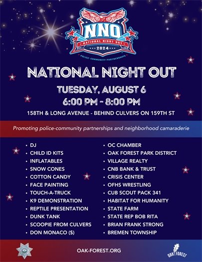 National Night Out is August 6