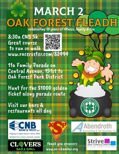 Oak Forest Fleadh Is March 2