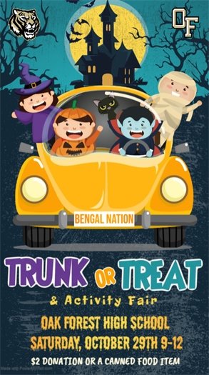 Oak Forest High School Trunk or Treat event 