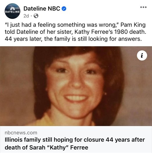 Cold Case Spotlight: Oak Forest resident Kathy Ferree