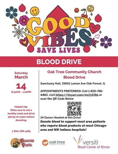 Oak Tree Community Church Blood Drive