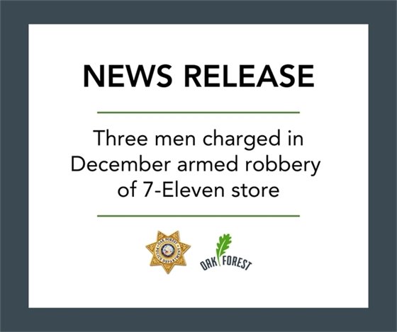 Press Release: Three men charged in 7-Eleven armed robbery