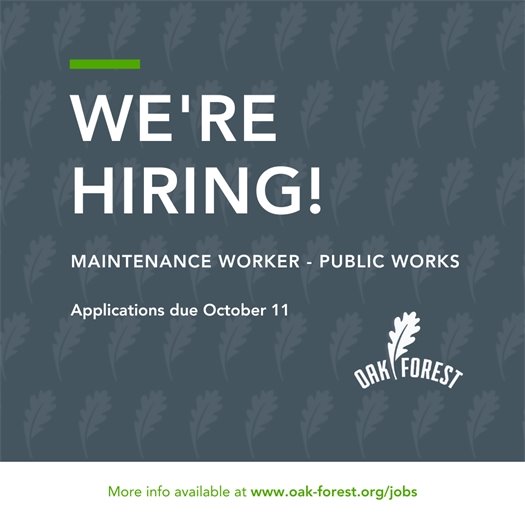 Hiring: Maintenance Worker
