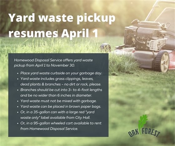 Yard waste collection resumes April 1
