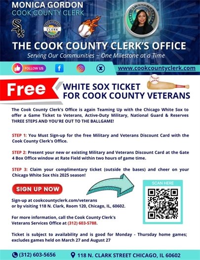 White Sox tickets for veterans