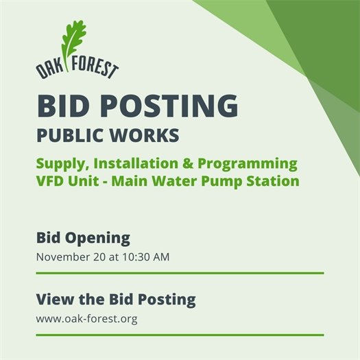 RFP: New VFD unit for main water pump station