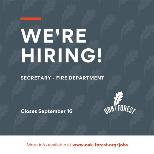 We're Hiring: Fire Secretary 