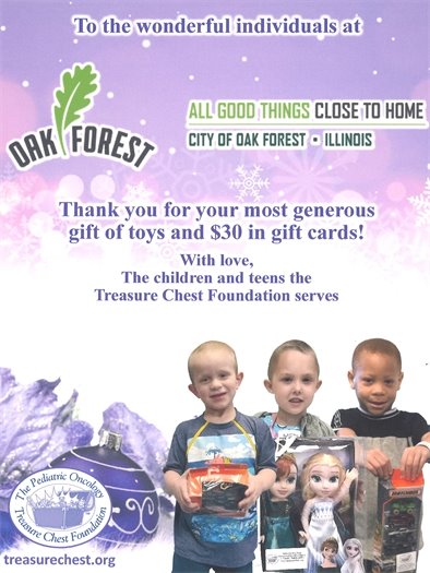 Treasure Chest Foundation Thank You