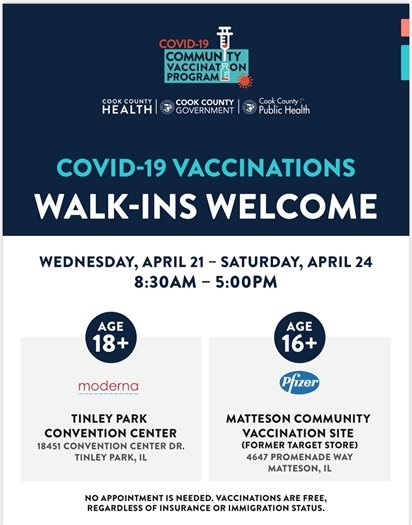 Vaccine Walk-Ins