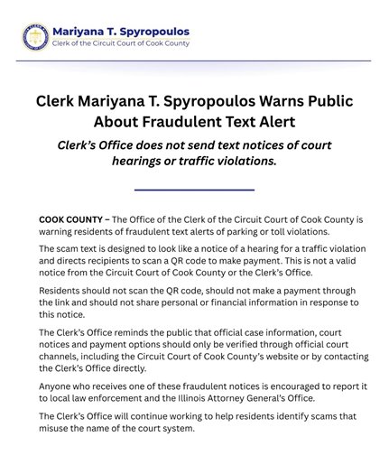 Fraudulent Text Warning