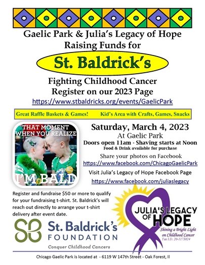 Julia Legacy of Hope St. Baldrick's Event