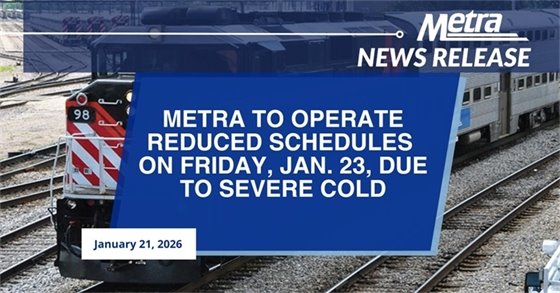Metra to operate modified schedule due to temps
