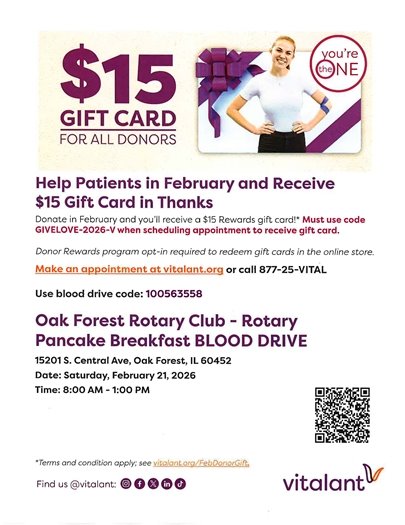 Rotary Blood Drive February 21