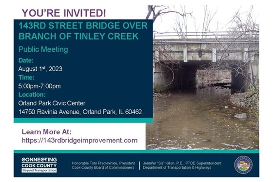 143rd Street Bridge Over Tinley Creek Improvement Public Meeting