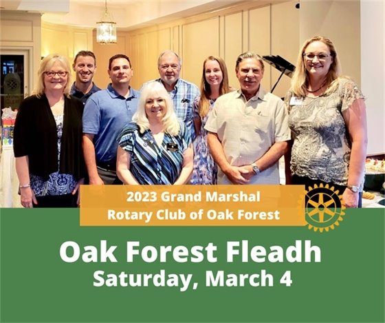 Oak Forest Fleadh Grand Marshal Rotary Club