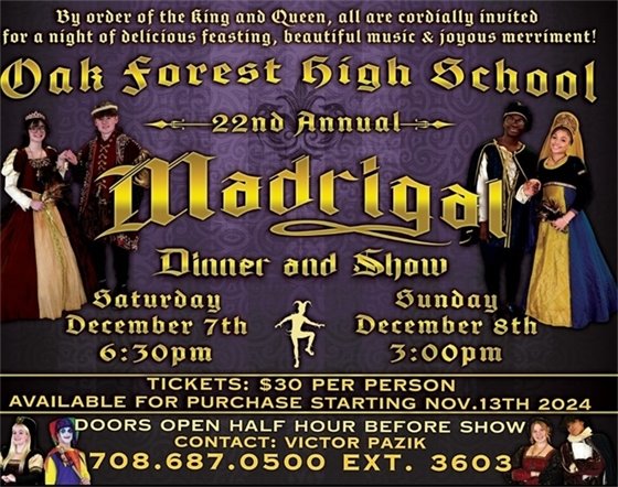 OFHS Madrigals Tickets on Sale Now