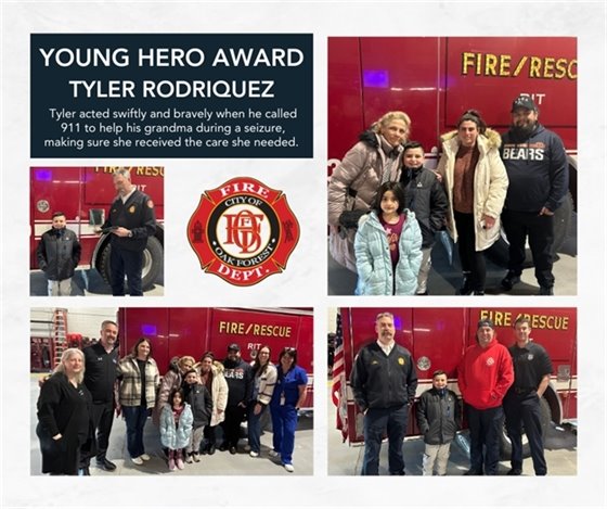 Young Hero Award to Tyler Rodriguez