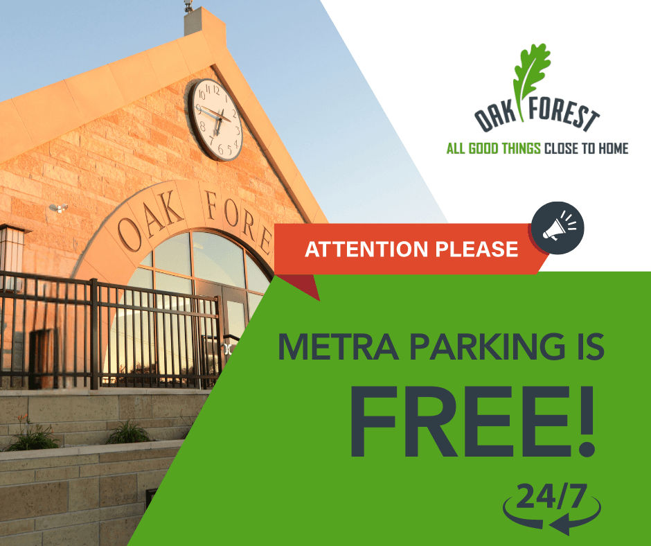 Metra Parking is Free FB