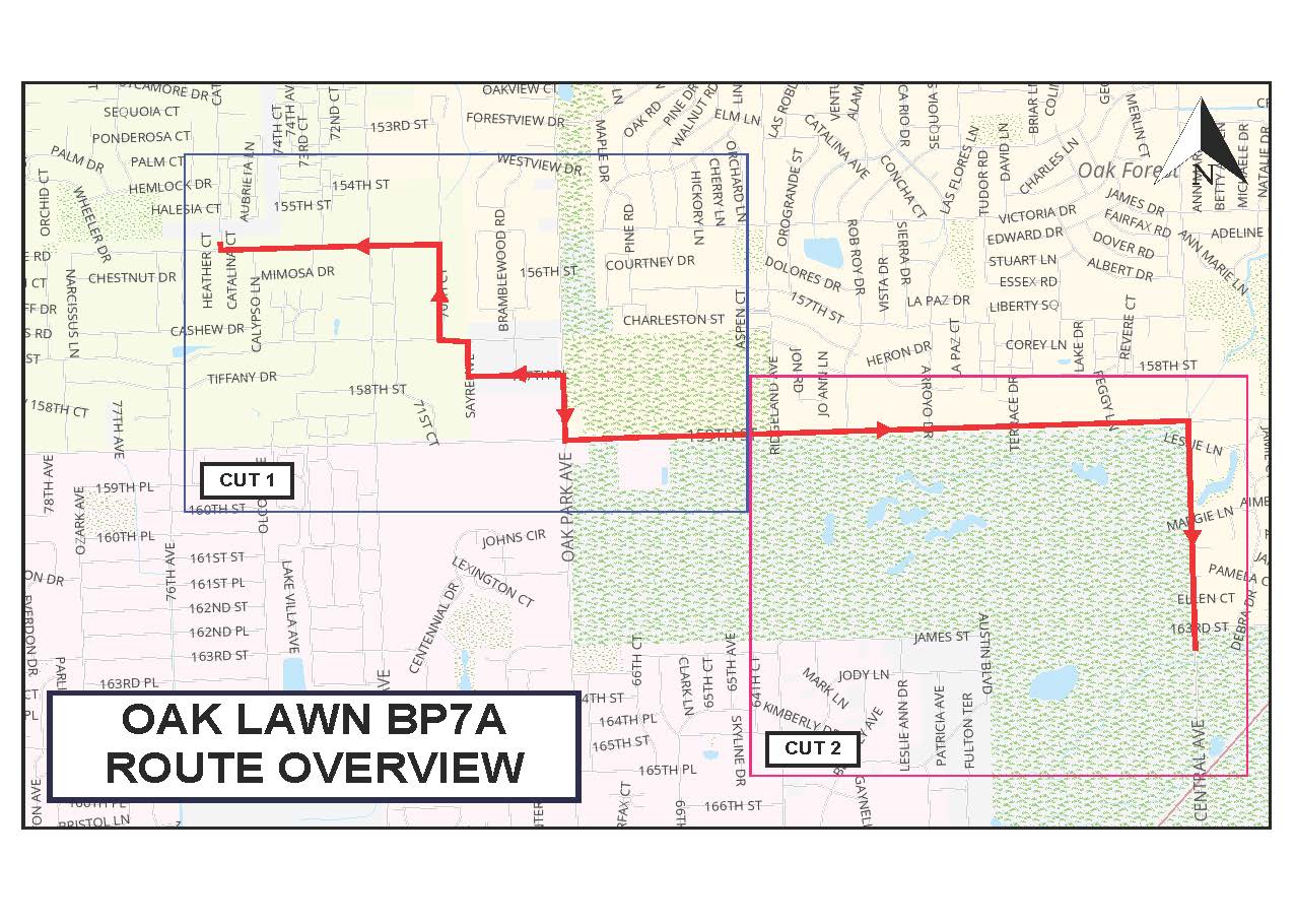 Oak Lawn Water Project April Map
